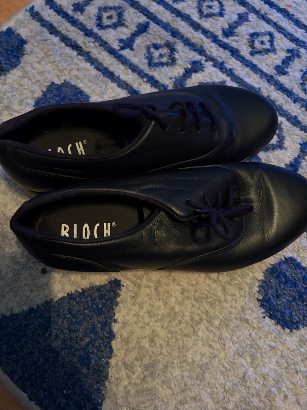 Bloch Black Leather Lace-Up Tap shoes